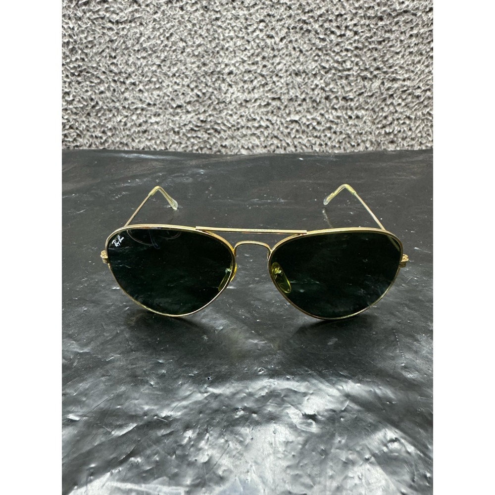 Vintage Ray Ban Bausch & Lomb‎ USA Aviator Sunglasses Gold 58 14